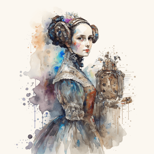 Ada Lovelace - Aquarela