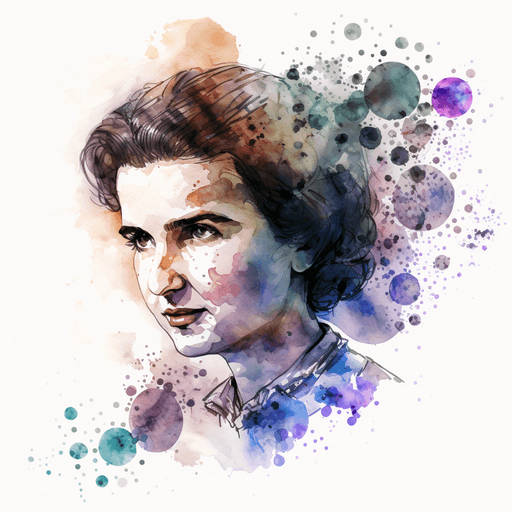 Aquarela de Rosalind Franklin